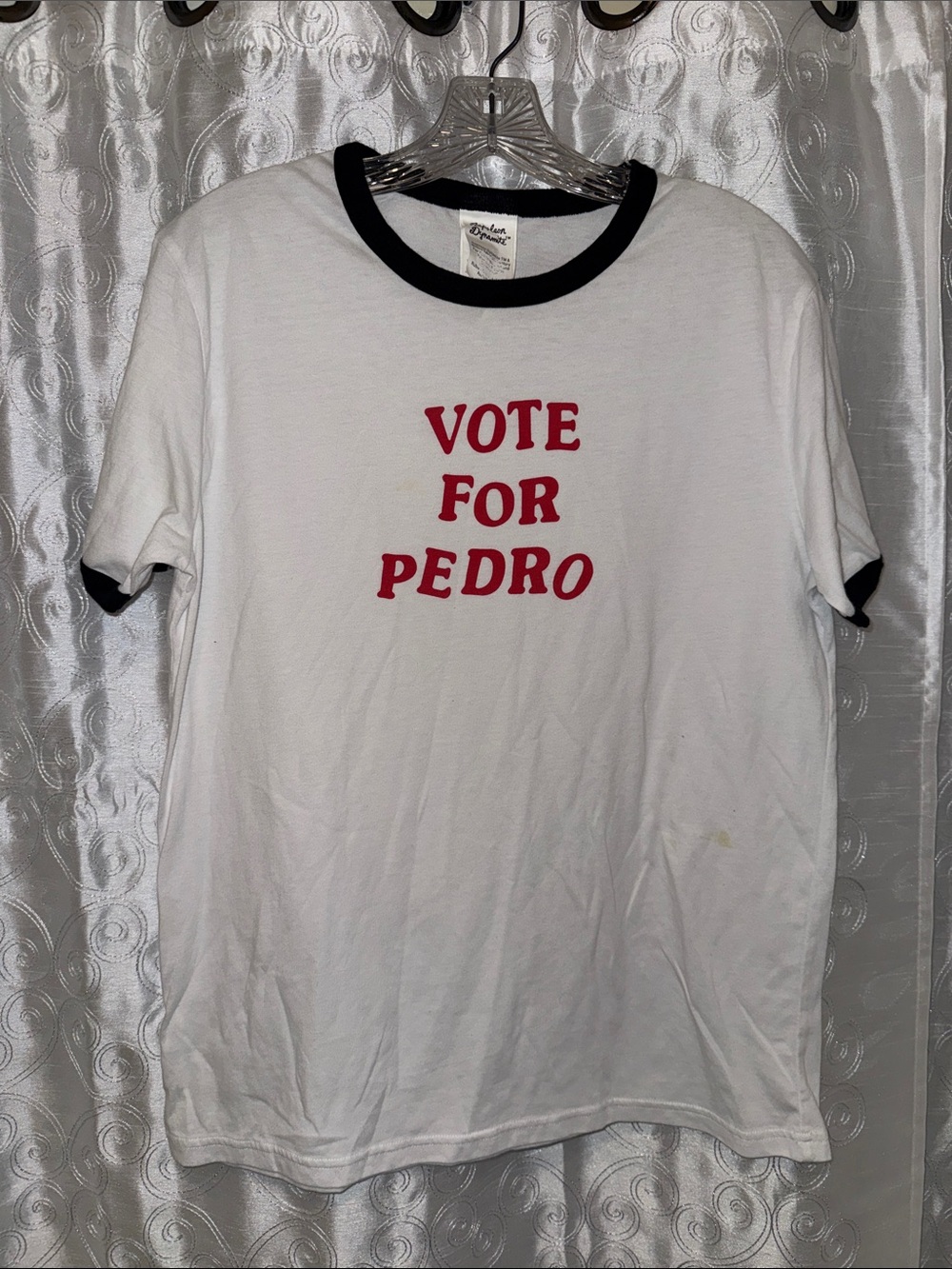 Napoleon Dynamite Vote For Pedro Ringer Tee Adult Size Medium 🔥 G8